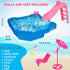 BETTINA Pool Playset - Glam Pool with Slide, Doll Pool Accessories includes Beach Chair, Beach Umbrella, Dog, Swimming Pool Set for 12 Inch Dolls,...
