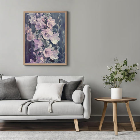 Posterizer 1 pcs-dainty pastel purple and pink flowers-Floral & Botanical Art-Abstract & Modern Art-Decor for Home & Office- UNFRAMED Wall Art...