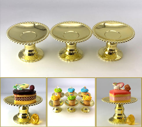 JC HUMMINGBIRD 12pc Cupcake Serving Plate Stand Display (Gold)...