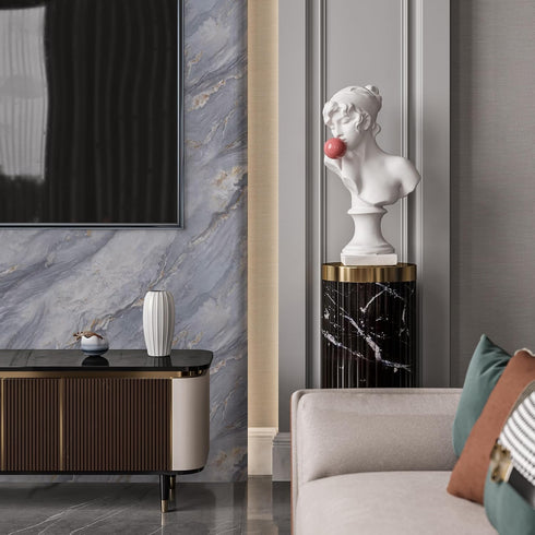 Marble Contact Paper for Countertops, 15.7''x157.5'' Marble Wallpaper Peel and Stick Marble Countertop Peel and Stick for Kitchen Countertop Vinyl...