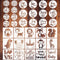 35 Pieces Baby Shower Stencils for Painting, Cute Onesie Stencils Baby Theme Painting Templates Reusable Baby Shower Stencils for Onesies Bibs Bod...