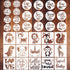 35 Pieces Baby Shower Stencils for Painting, Cute Onesie Stencils Baby Theme Painting Templates Reusable Baby Shower Stencils for Onesies Bibs Bod...