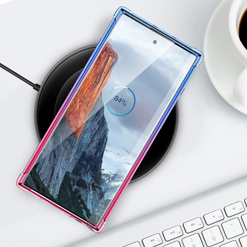 SALAWAT Samsung Galaxy Note 10 Case, Clear Galaxy Note 10 Case Cute Gradient Slim Phone Case Cover Reinforced TPU Bumper Shockproof Protective Cas...