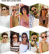 SOJOS Small Polarized Aviator Sunglasses for Men Women Classic Double Bridge Square Aviators SJ1179...