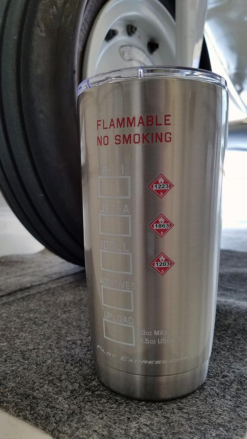 Pilot Expressions AV8R Taxiway Sign Stainless Steel Insulated Tumbler...