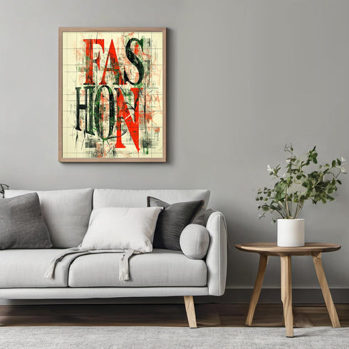 Posterizer 1 pcs-modern typography abstract visuals-Fashion 4-Abstract & Modern Art- Gift for Women, Fashionistas, Designer Fashion Fans- unframed...