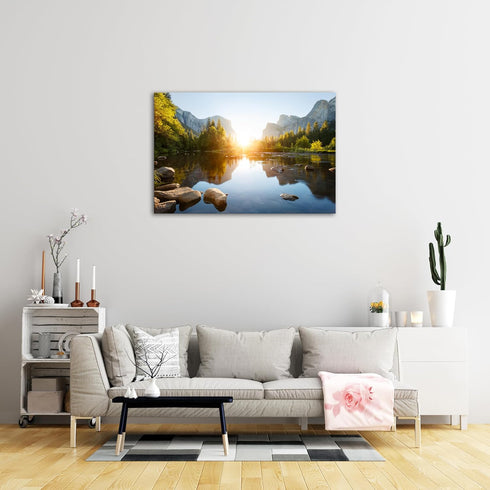 SKASNFAI National Park Canvas Wall Art Mountain Nature Landscape Painting Artwork Framed Home Decor for Living Room Bedroom (12x16 inch)...