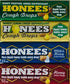 Honees Honey Filled Drops, Variety Pack (Honey, Milk & Honey, Honey Lemon, and Menthol)-Natural Sore Throat Relief - Throat Lozenges, Nothing Arti...