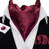 Barry.Wang Ascot Ties Cravat Tie Men Paisley Plaid Scarf Self Tie Pocket Square Cufflinks Set Wedding Party...