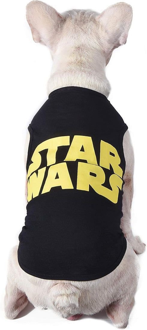 Star Wars for Pets Black & Yellow Logo Dog Tank | Star Wars Dog Shirt for Large Dogs | Size X-Large for Large Size Dog Breeds | Adorable Dog Cloth...