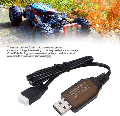 RC USB Charging Cable, RC Car Battery Charger 7.4V 1000mA Lipo Battery USB Charger Charging Cable for 1:16 Remote Control Car......
