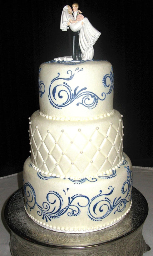 Designer Stencils C480 Five Scroll Cake Stencil Set, Beige/semi-transparent...