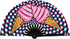 Neva Nude Rave Folding Hand Fan - UV Blacklight Reactive Handheld Fan with Drawstring Case | Perfect for Summer Festivals, Raves, Carnivals, Conce...