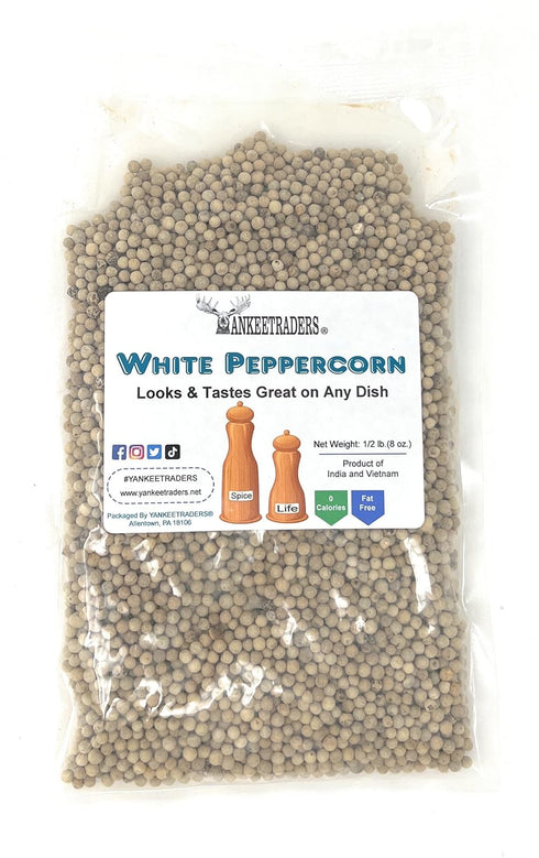 Yankee Traders Brand Peppercorns, Whole White, 8 Ounce...