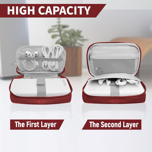 Travel Cable Organizer Bag Pouch Electronic Accessories Carry Case Portable Waterproof All-in-One Storage Bag for Cable,Charger, Phone, Hard Drive...