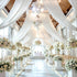 PARTISKY Wedding Arch Draping Fabric,1 Panel 18FT White Drapes Chiffon Fabric Drapery Decorations for Ceremony Reception Party Ceiling Backdrop...