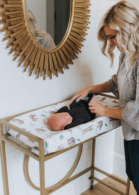Copper Pearl Premium Knit Changing Pad Cover Soft, Stylish, and Universal Fit for All Standard Diaper Changing Pads, Trendy Design Changing Pad Co...