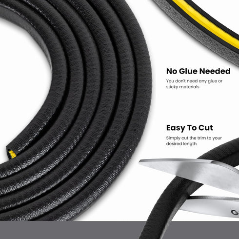 Edge Trim Black Large, Fits Edge 1/4 Inch, Length 10 Feet (3.05 Meter)...
