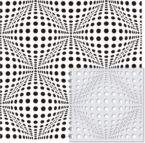 32 Pieces Geometric Stencils 6 x 6 Inch Painting Templates Mandala Stencil for Scrapbooking Cookie Tile Furniture Wall Floor Decor Craft Drawing T...