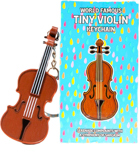 World's Smallest Violin - Original Sad Music - Pocket-Sized Tiny Violin Keychain Symphony of Empathy - Plays a Touchingly Sad Song - Silly Gag Gif...