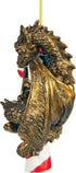 Gothic Dragon with a Candy Cane Sweet Tooth Christmas Tree Ornament, 4 Inch, Single...