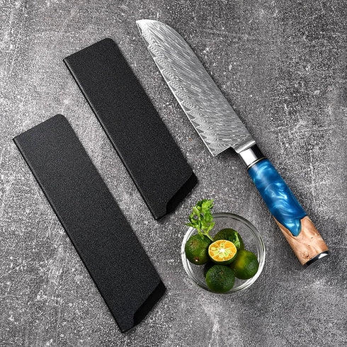 Knife Guard 8 Inch x 2 Inch RISHTEN Chef Knife Sheath Set 2 Pack Universal Waterproof Blade Edge Cover Knife Sleeves Protectors Guards for Kitchen...