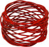 Handmade Round Red Mesh Napkin Rings Set of 6 Holder for Dinning Table Parties Everyday, Dia: 2 Inch...