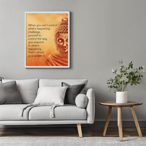 Posterizer 1 pcs-spiritual quote-control what you can-Motivational & Inspirational Art-Quotes and Poems-Gift For Buddhism Meditation philosophy Fa...