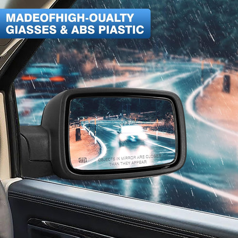 Ram Passenger Right Side Mirror Glass Replacement for 2009-2018 Dodge Ram 1500 2500, Exterior Power Heated Convex Mirrors Glass 68050298AA, 680793...