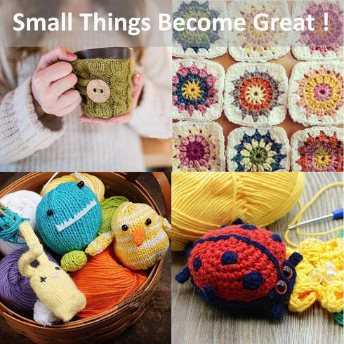 12x 10g Acrylic Yarn Knitting Wool Crochet Yarn, Ideal for Beginners, Kids Crafts, Small Projects......
