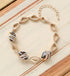 Leafael Wish Stone Link Charm Bracelet with Birthstone Crystals, Rose Gold Plated or Silver-tone, 7"+2"...