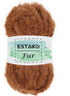 Estako Fur 100% Polyester Soft Super Chunky Fluffy Faux Fur Knitting and Crocheting Yarn 3.52 oz (100gr) 71 yds (65 m) (47115 - Coffee)......