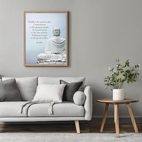 Posterizer 1 pcs-Health Is the Greatest Gift-Buddha-Quotes-Motivational & Inspirational Art-Gift For Buddhism Meditation philosophy Fans- unframed...