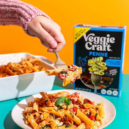 Veggiecraft Farms Penne Pasta - Low Carb Pasta, Protein Pasta, Lentil Noodles with Peas & Zucchini, Plant Based, Keto-Friendly, Gluten Free, Vegan...