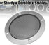X AUTOHAUX 4" Speaker Grille Cover Mesh Trim Round Subwoofer Grille Horn Protective Guard Silver Tone Car Auto Stereo Accessories...