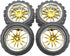 ShareGoo 4Pcs 1/10 On Road Tires & Plastics Wheel Rims 12mm Hex Compatible with Tamiya TT01 Kyosho Sakura D3 Traxxas 4Tec 2.0 1/10 RC On Road Raci...