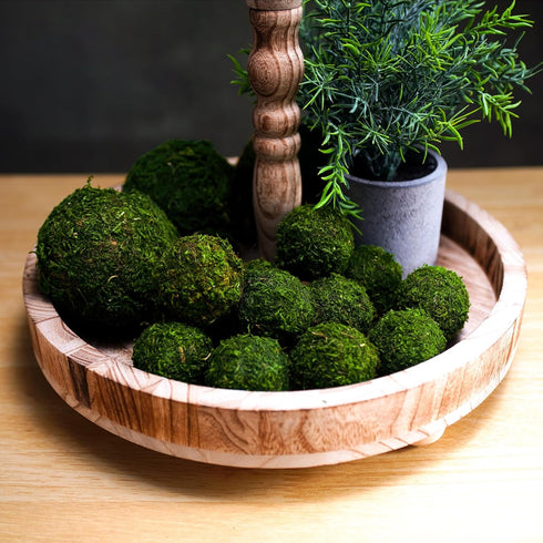 BYHER Natural Green Moss Decorative Ball,Handmade (2"-Set of 12)...