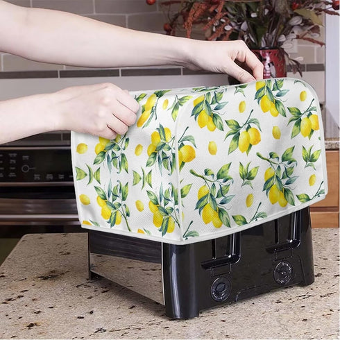 Lemon Toaster Covers Anti-Fingerpring Lightweight Toaster Covers Compatible with Most 2-Slice Toasters Bread Maker Oven to Keep Clean & Safe Unive...
