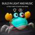 Deejoy Green Crawling Crab Toys with Light Up, Interactive Musical Toy with Automatically Avoid Obstacles, USB Rechargeable, Fun Moving Toy for Ba...