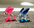 Garden Deco Glow in The Dark Tiny RABIT Hand Blown Art Glass Figurine Ornament Sculpture...