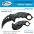 SZCO Supplies 300539-BL Dragon Liner Lock Curved Blade Folding Karambit Knife, Blue, 7" Length...