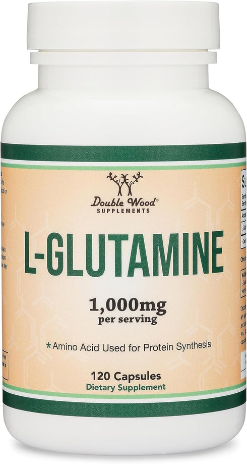 L Glutamine Capsules - No Fillers (1000mg Servings, 120 Capsules) Non-GMO, Gluten Free, Keto Safe, Vegan Friendly, Third Party Tested (for Enduran...