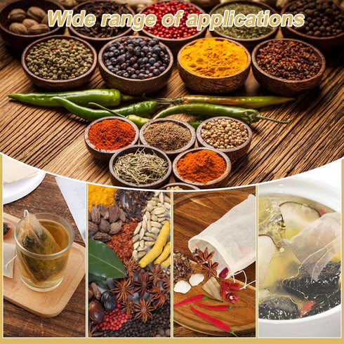 24pcs Spice Bags for Cooking Soup, 6x4 Inch Herb Seasoning Bags, Reusable Empty Tea Brew Filter Sachet Bags, Muslin Canning Straining Bags, Gravy ...