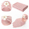 Baby Girl Blankets Newborn Set Newborn Receiving Blanket Baby Flower Headbands 3 Pieces Newborn Accessories Set for Newborn Infant Toddler Kids...