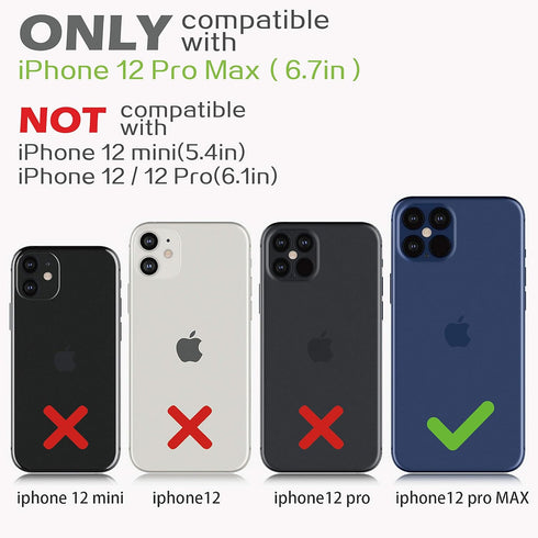 imluckies Compatible with iPhone 12 Pro Max Case with Camera Cover, Hard PC Back & Soft Bumper, Protective & Slim Fit, Camera Protection Case for ...