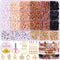 Pubiseed 4000PCS Earth Tone Clay Beads Bracelet Making Kit, Friendship Bracelet Kits with Letters for Girls Adults Jewelry Making Include Golden S...