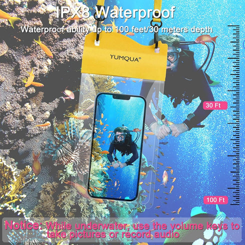 Large Waterproof Phone Pouch 2 Pack, IPX8 Waterproof Cell Phone Case Dry Bag Compatible with iPhone 15 14 13 12 11 Pro Max/Galaxy S23 Ultra S22 Pi...