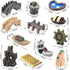 24 Pcs Miniature Garden Accessories Mini Garden Bridge Figurines Garden Decor Micro Landscape Lighthouse Water Well Ornament for Yard DIY Craft Po...