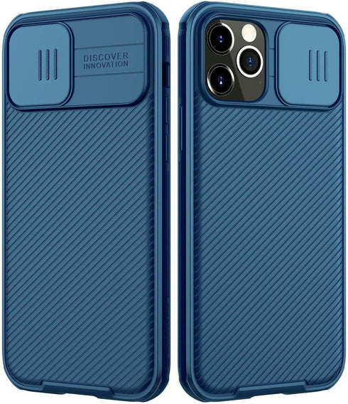 imluckies Compatible with iPhone 12 Pro Max Case with Camera Cover, Hard PC Back & Soft Bumper, Protective & Slim Fit, Camera Protection Case for ...