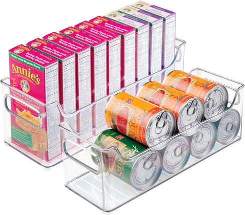 iDesign Plastic Organizer Bin with Easy Grip Handles, 14.5" x 5" x 5", Set of 2, Clear, 2 Count...